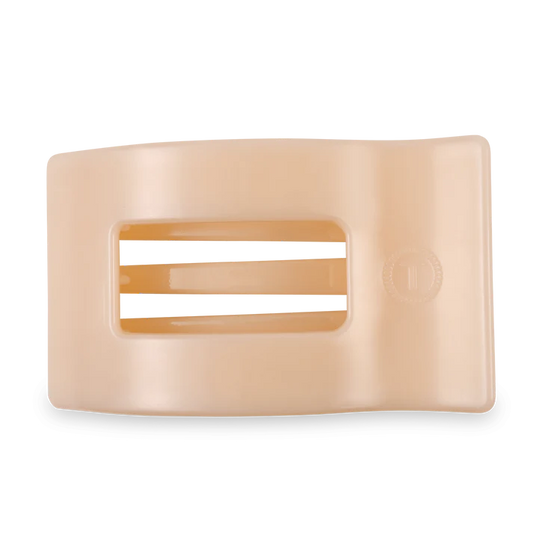 Almond Beige Large Flat Rectangle Hair Clip