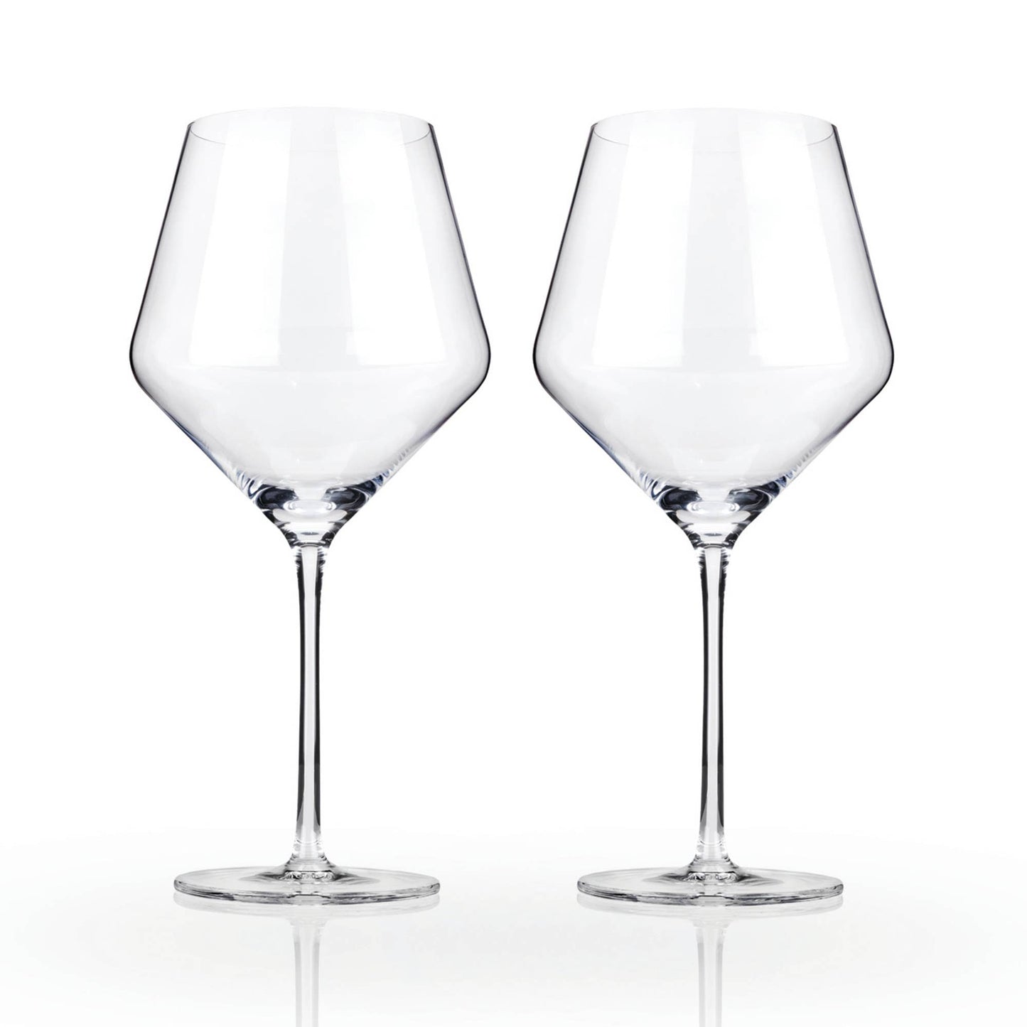 Raye™ Angled Crystal Burgundy Glasses Set of 2