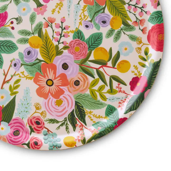 Garden Party Round Serving Tray