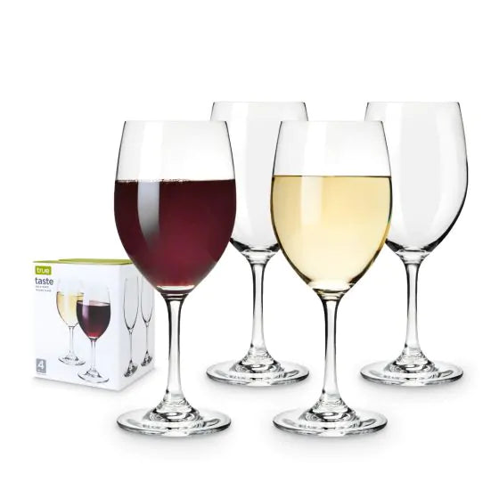 Taste Set of Four Red and White Tasting Glasses