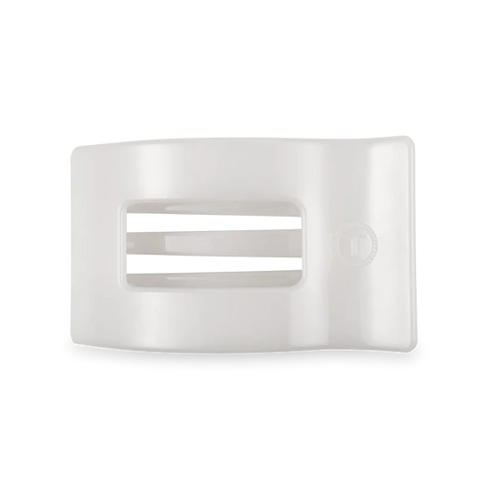 Coconut White Flat Square Hair Clip