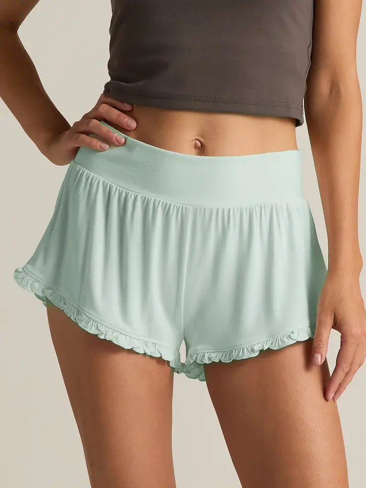Sky Blue Ruffle Shorts
