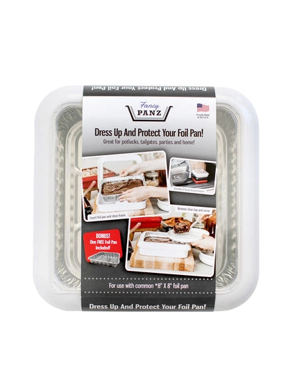 Fancy Panz-8x8 White, W/Lid & Spoon