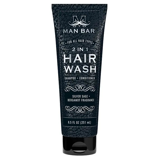 Man Bar 2 in 1 Hair Wash Silver Sage & Bergamot