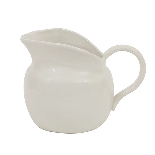 Stoneware Vintage Reproduction Pitcher White