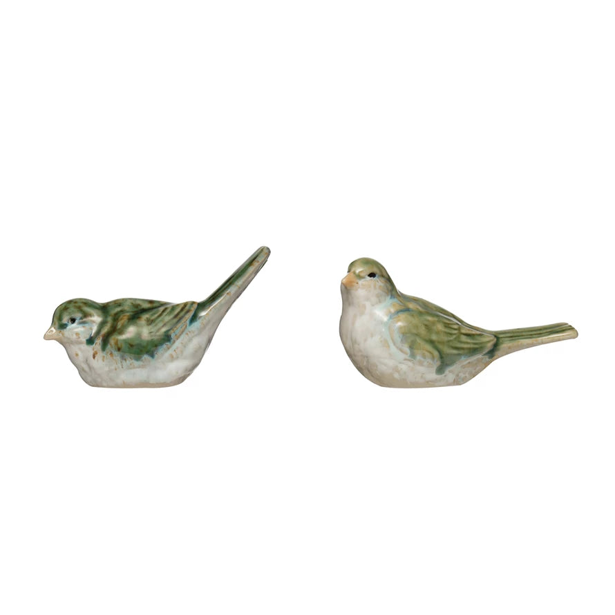 Stoneware Bird Green, 2 Styles