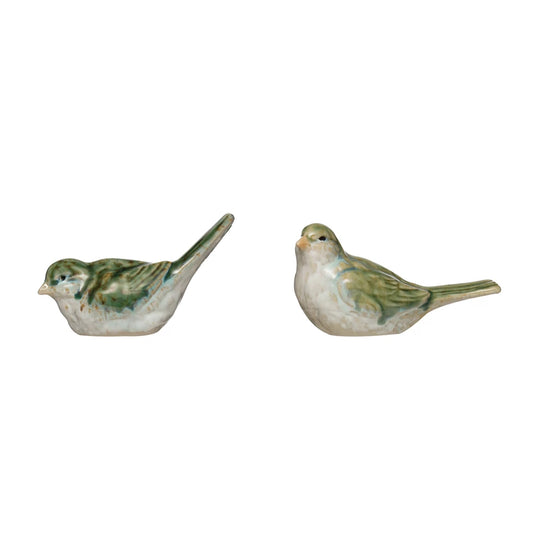 Stoneware Bird Green, 2 Styles