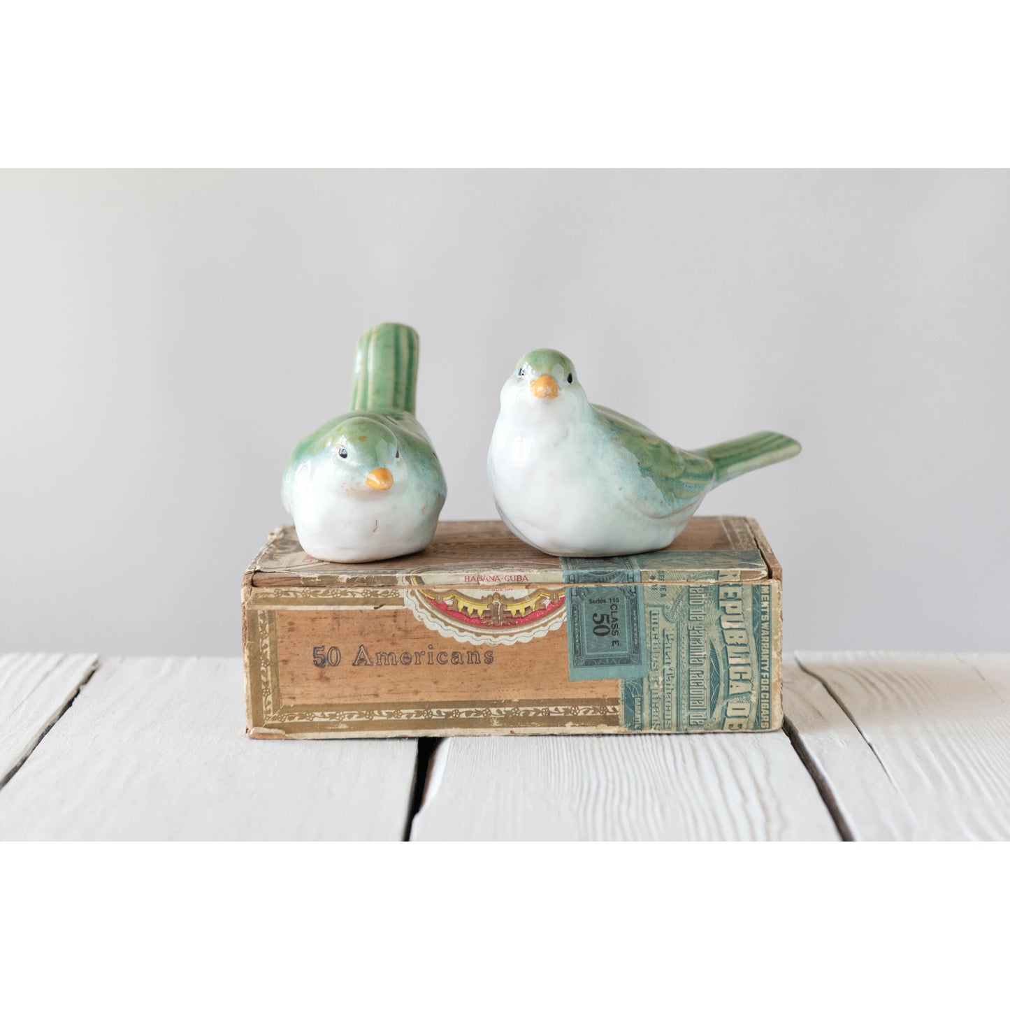 Stoneware Bird Green, 2 Styles