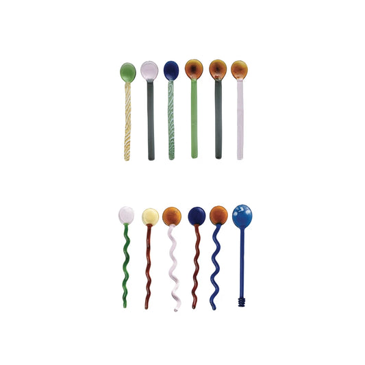 Handmade Glass Spoons in Kraft Box