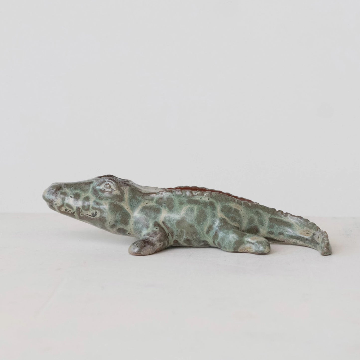 Stoneware Alligator Match Holder w/Stricker