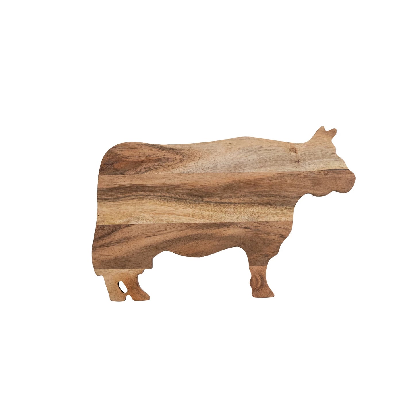 Acacia Wood Cow Shaped Cheese/Cutting Board, Natural