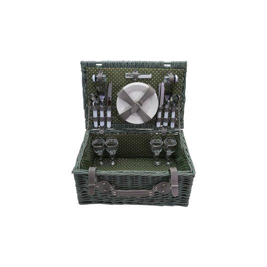 Picnic Basket for 4, Set of 24