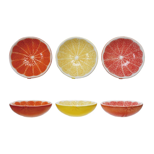 Ceramic Citrus Fruit Shaped Bowl
