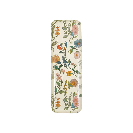 Decorative Metal Wall Decor/Tray with Floral Pattern