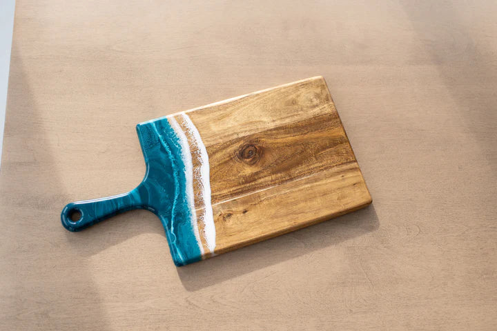 Large Acacia Cheese Board Ocean Vibes
