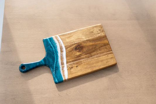 Large Acacia Cheese Board Ocean Vibes