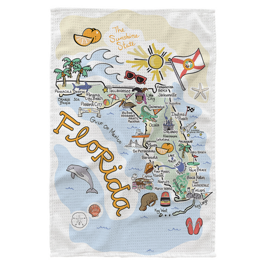 Fishkiss Florida Towel