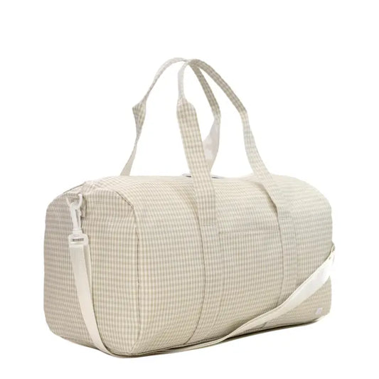 Weekender Duffel Bag - Gingham Pearl Grey