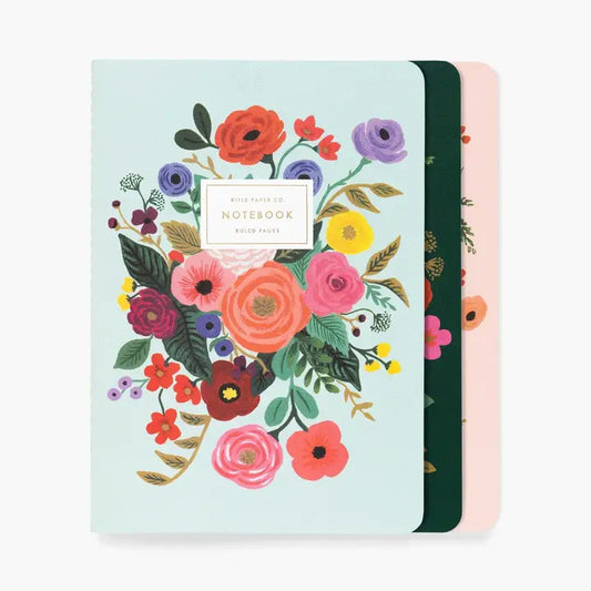 Assorted Set of 3 Garden Party Notebooks