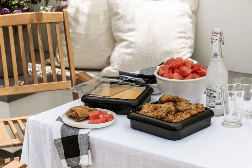 Fancy Panz 8x8 w/Lid & Serving Spoon Charcoal