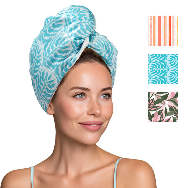 Lemon Lavender Mane Squeeze Reversible Satin Hair Towel