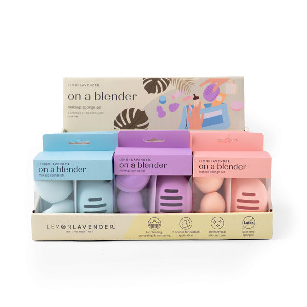 Lemon Lavender On A Blender Makeup Sponges & Case