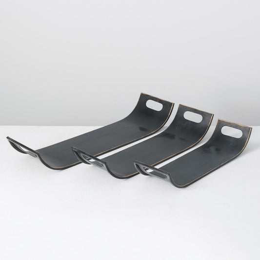 Black Tray W/Gold Trim