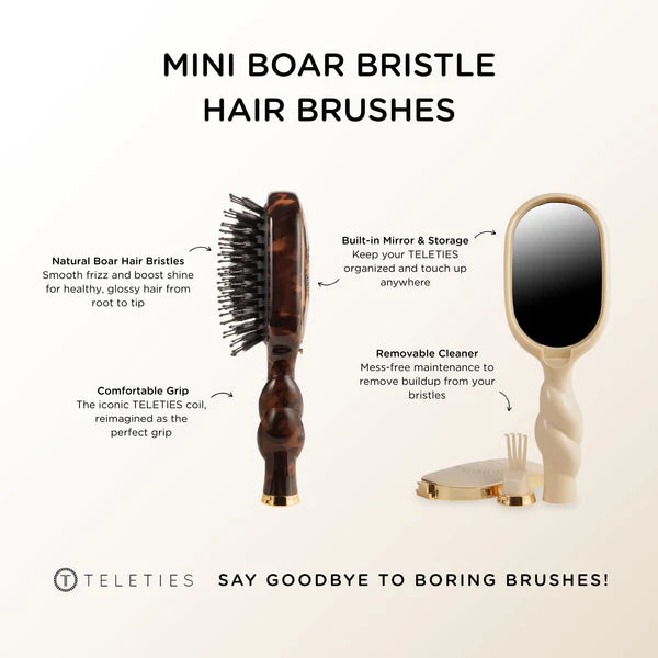 Mini Boar Brush - Tortise