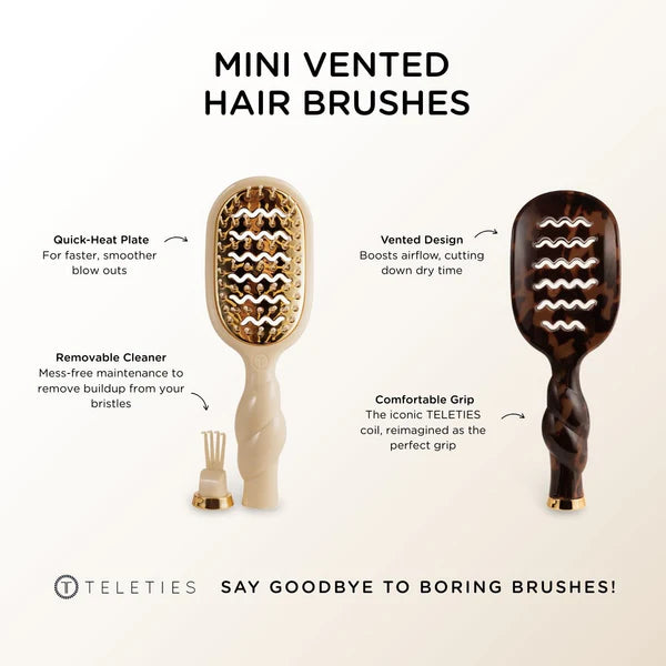 Mini Vented Brush - Tortise