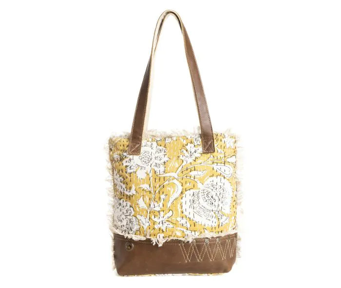 Golden Prairie Leaf Mini Tote Bag
