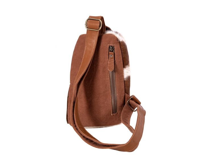 Robnette Ranch Fanny-Pack bag in Caramel & White