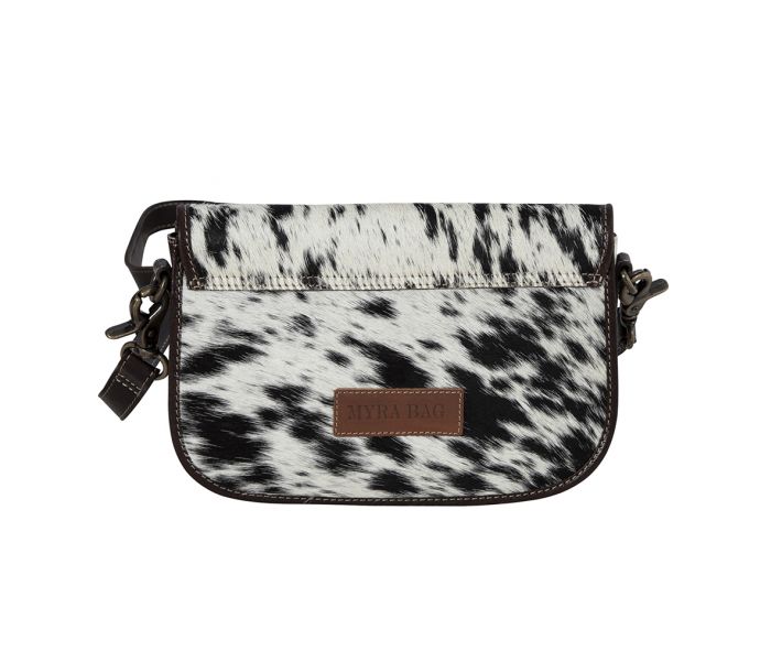 Angus Ridge Leather & Hairon Bag in Dark Hair-on Hide