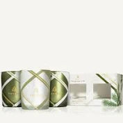 Frosted Plaid Votive Trio Set