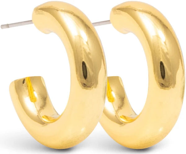 Kate Polished Huggie Gold