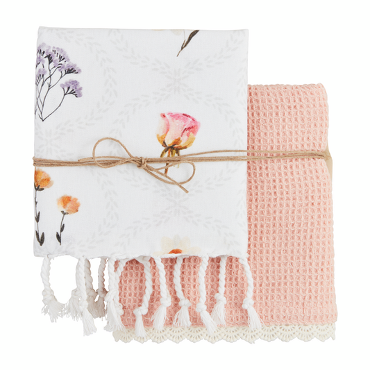 Flower Stem Dish Towel Set
