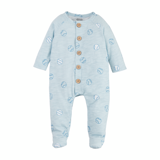 Baseball Print Baby Sleeper